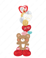 Bear AirLoonz Balloon Arrangement - Love & Anniversary