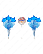Happy Birthday Blue Balloon Setup