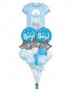 It’s a Baby Boy Balloon Bouquet with Onesie Design