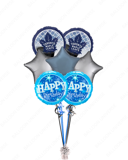 Toronto Maple Leafs Happy Birthday Balloon Set - Helium Filled