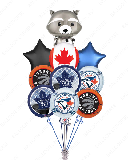 Raccoon & Toronto Sports Balloon Set