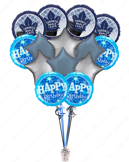 Toronto Maple Leafs Happy Birthday Balloon Set - Helium Filled