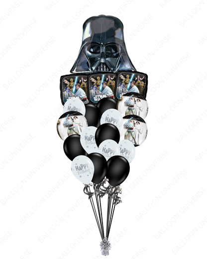 Star Wars Happy Birthday Balloon Set - Darth Vader & Baby Yoda Theme