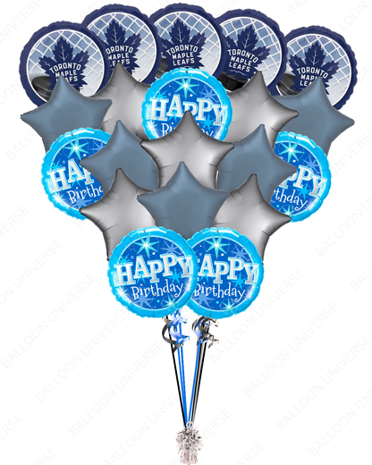 Toronto Maple Leafs Happy Birthday Balloon Set - Helium Filled