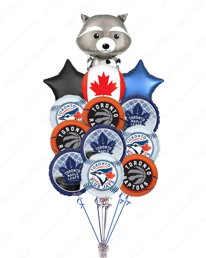 Raccoon & Toronto Sports Balloon Set