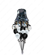 Star Wars Happy Birthday Balloon Set - Darth Vader & Baby Yoda Theme