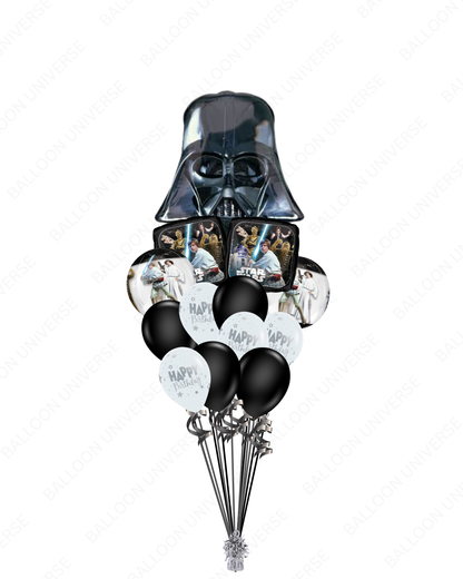 Star Wars Happy Birthday Balloon Set - Darth Vader & Baby Yoda Theme