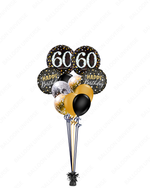 Elegant 60th Birthday Balloon Bouquet