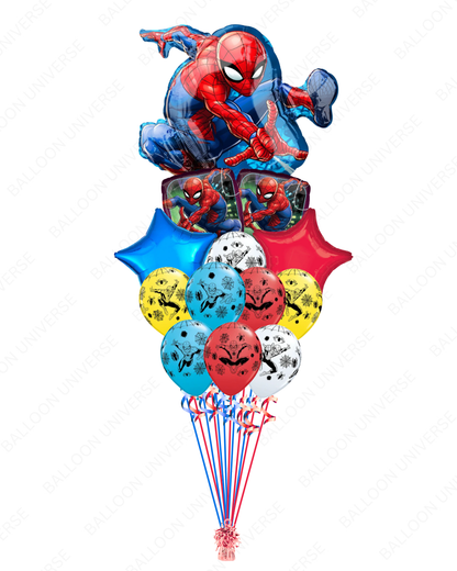 Spider-Man balloon bouquet with helium inflation 