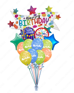 Shine Bright Birthday – Banner & Stars Balloons