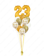 Golden Milestone Number Bouqet (Customizable)