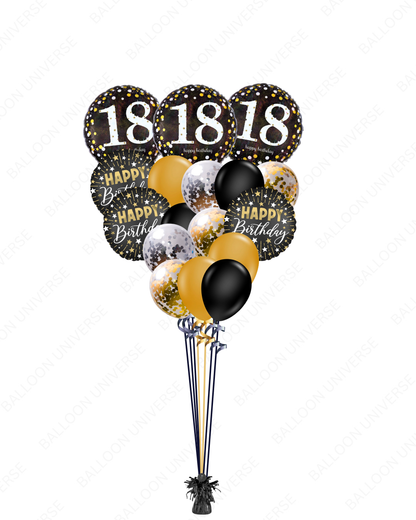 Upscale 18th Birthday Balloon Bouquet