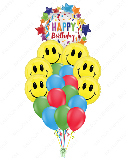 Emoji Vibes "Happy Birthday" Balloon Set