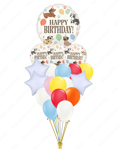 Birthday Cheers, Dog Lover! - Puppy Balloon Party Bundle