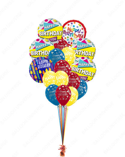 Beautiful Birthday Mylar & Latex Balloons
