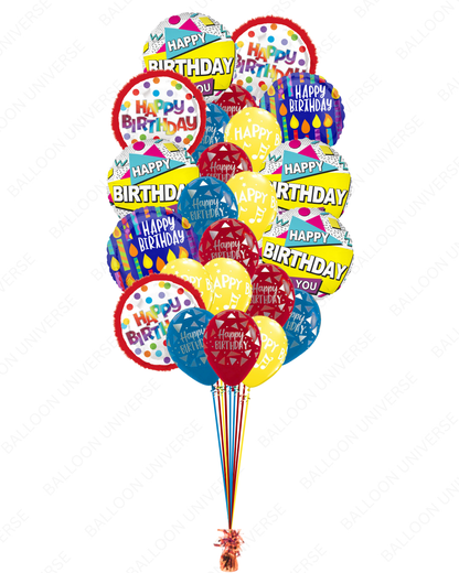 Beautiful Birthday Mylar & Latex Balloons