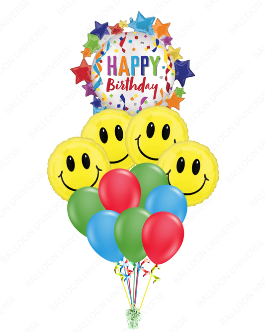 Emoji Vibes "Happy Birthday" Balloon Set
