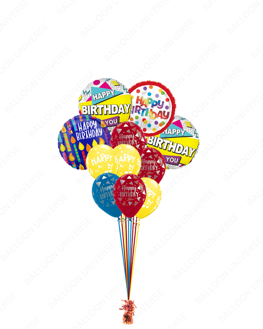 Beautiful Birthday Mylar & Latex Balloons