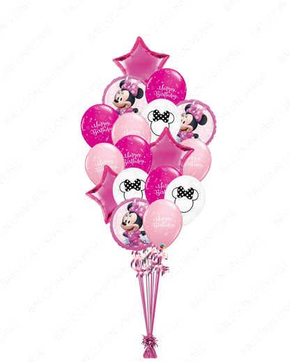 Disney Minnie Mouse Birthday Balloons - Latex Balloons with Helium Inflation