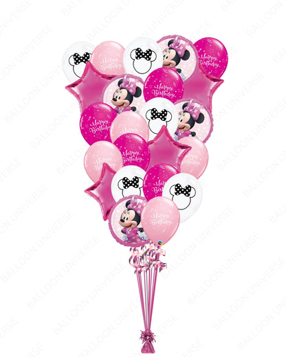 Disney Minnie Mouse Birthday Balloons - Latex Balloons with Helium Inflation