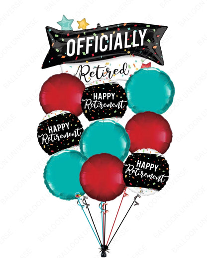 Officially Retired Balloon Bouquet - Teal & Red Edition