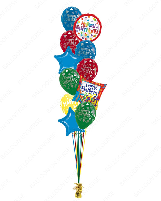 Happy Birthday Balloons-Bright & Cheerful