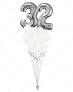 A Custom mylar Numbers & Latex Balloons (12 balloons)