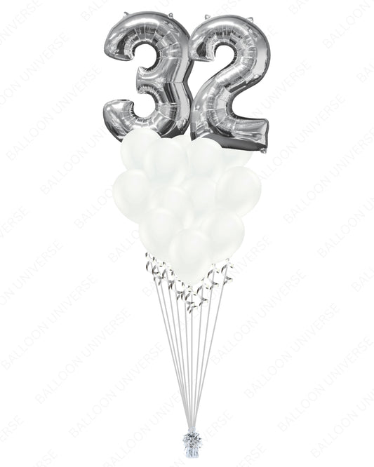 A Custom mylar Numbers & Latex Balloons (12 balloons)
