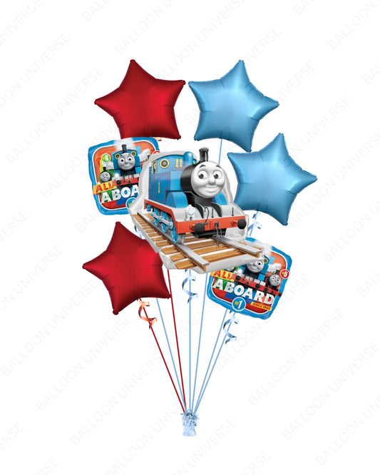 Thomas the Train Mylar Balloon Bouquet for Birthday Party