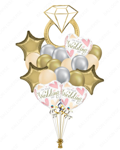 Elegant Wedding Day Celebration Balloon Bouquet