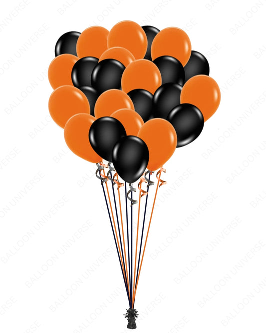 Two Dozen Black & Orange Balloons