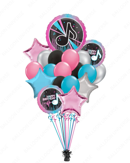 TikTok Vibes Birthday Balloon Bouquet