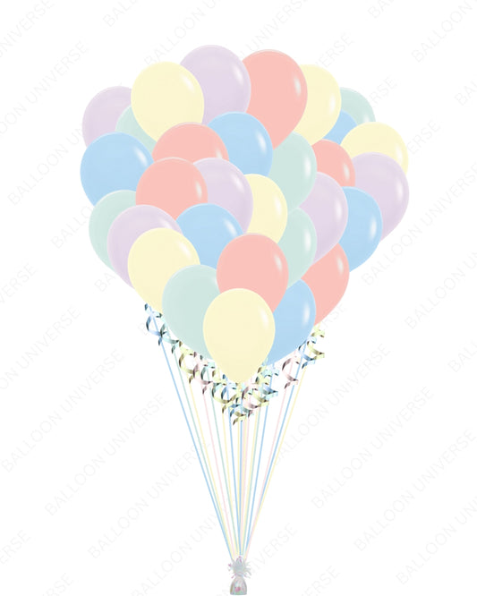 Colorful Pastel Latex Balloon Bundle - 30 pcs