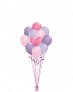 Pink & Purple Latex Balloon Set - Helium Balloons