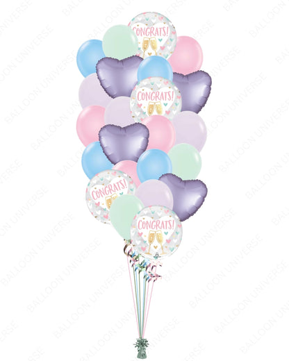 Congratulations with Pastel Balloons