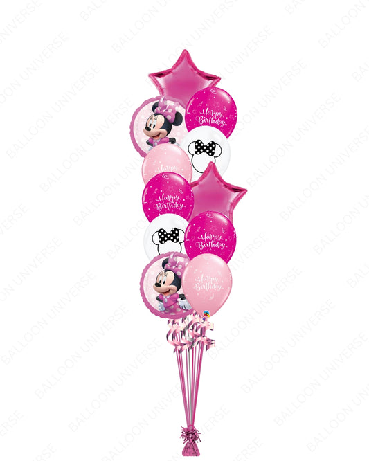 Disney Minnie Mouse Birthday Balloons - Latex Balloons with Helium Inflation