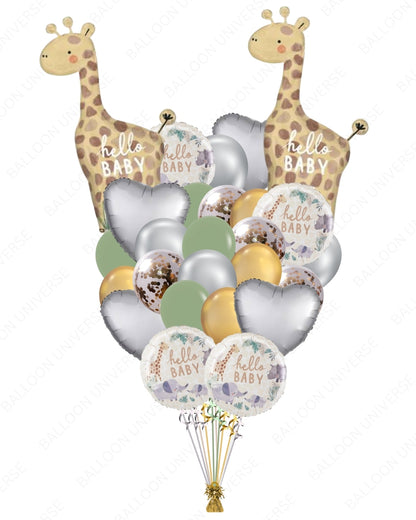 Giraffe-Themed Balloon Decor for Baby Showers & Birthdays