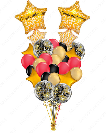 Stacked Star Congratulations Balloon Bouquet