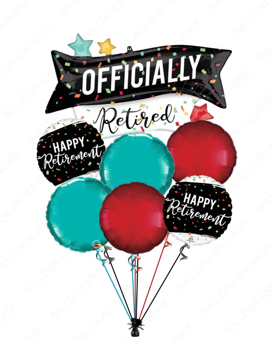 Officially Retired Balloon Bouquet - Teal & Red Edition