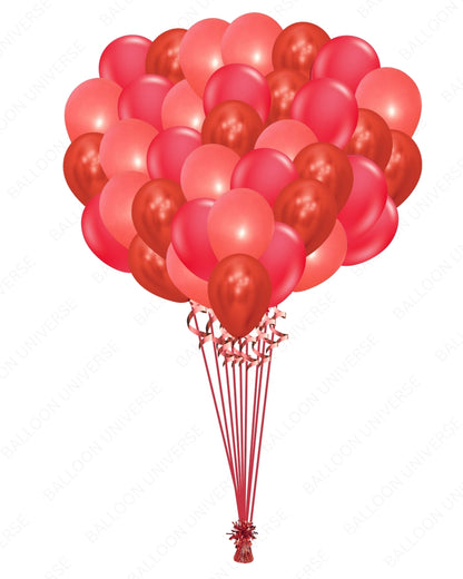 Romantic Red Balloons Bunch