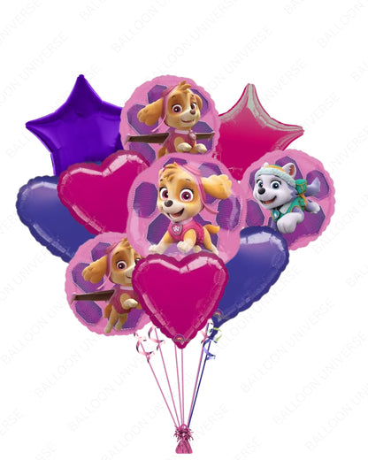 Paw Patrol Girls Pup Skye and Everest Mylar Balloons For Birthday Party