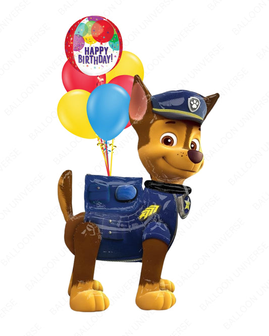 Chase Paw Patrol Freestanding Birthday Airwalker Bouquet