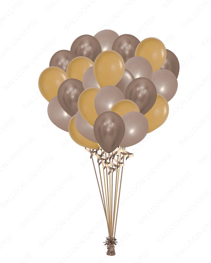 Coffee Cream Balloons Bunch