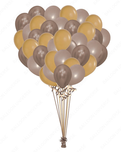 Coffee Cream Balloons Bunch