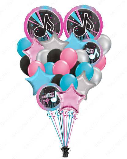 TikTok Vibes Birthday Balloon Bouquet