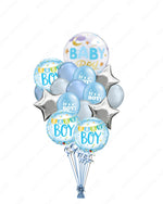 Baby Boy Celebration Balloon Bundle in Blue