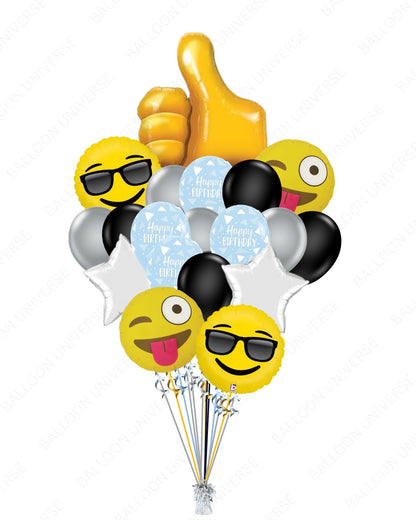 Thumbs Up mylar /Emoji/Star mylar/ Latex Balloons  for Birthday (Helium Filled)