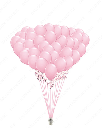 Pink Perfection - A Dozen Pink Balloons