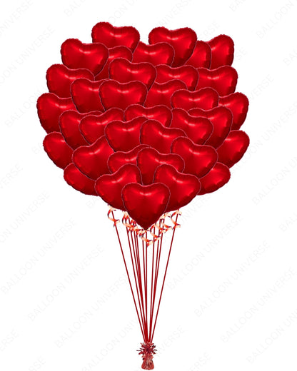 Valentine’s Red Heart Balloons - Pack of 12/24/36
