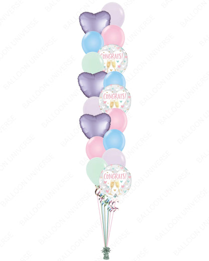 Congratulations with Pastel Balloons